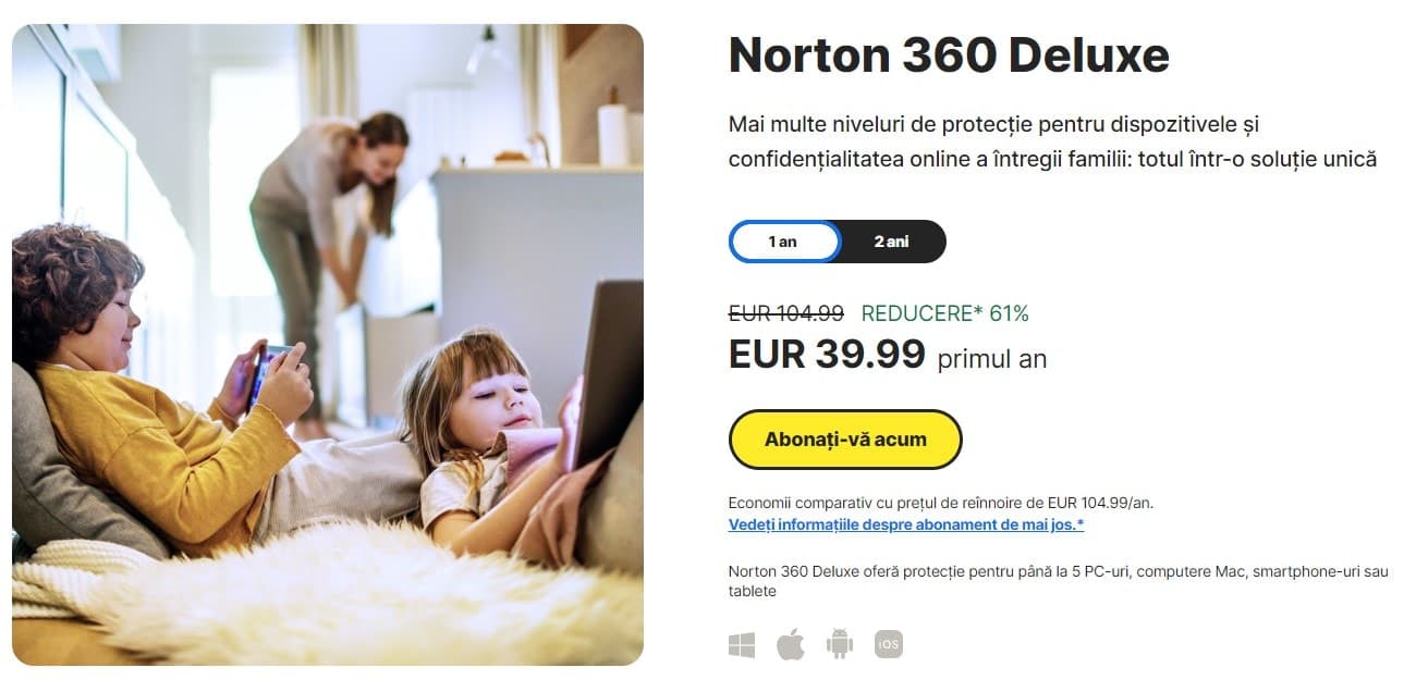 Norton 360 deluxe ro