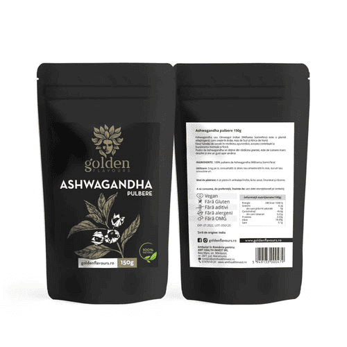 Ashwagandha Pulbere 100% Naturală Golden Flavours