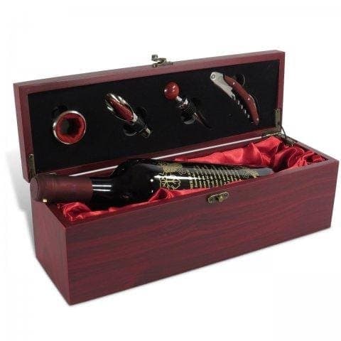 Cutie pentru vin cu accesorii incluse – darul ideal pentru bărbații care apreciază vinul de calitate