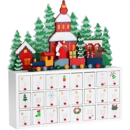 Decorațiune Advent de Crăciun cu un peisaj specific acestei sărbători