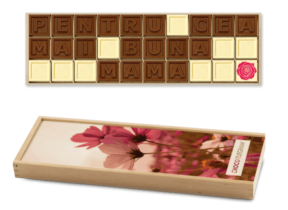 ciocolata cadou personalizat pentru mama