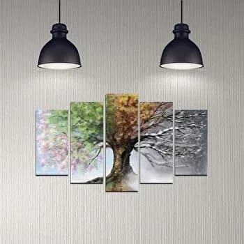 Tablou decorativ 5 Piese, Melody, 232MLD1991, Multicolor