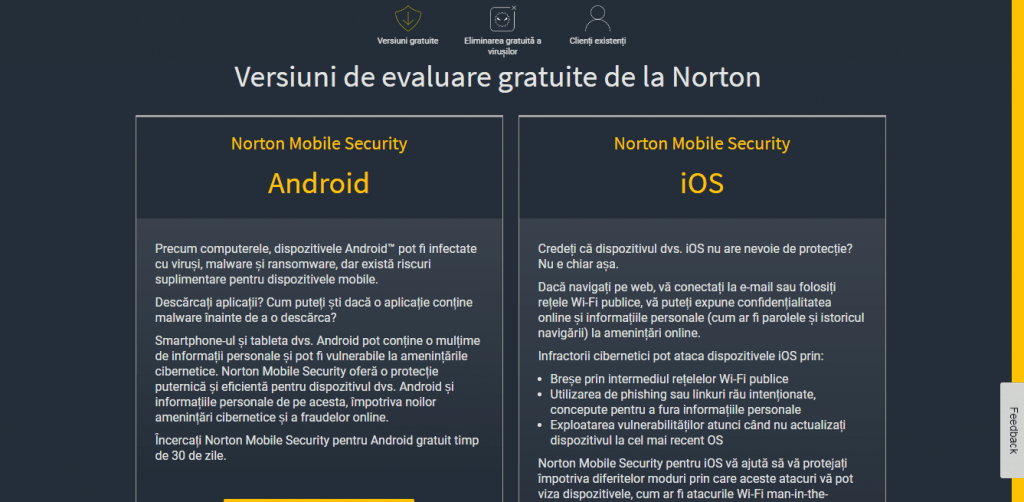 Norton Antivirus android iOS
